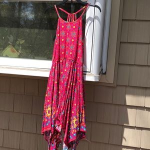 Falls Creek Red Patterned Summer Dress LAST CHANCE